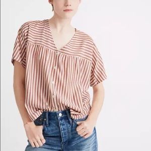 Madewell Rhyme Button Front Top, size small